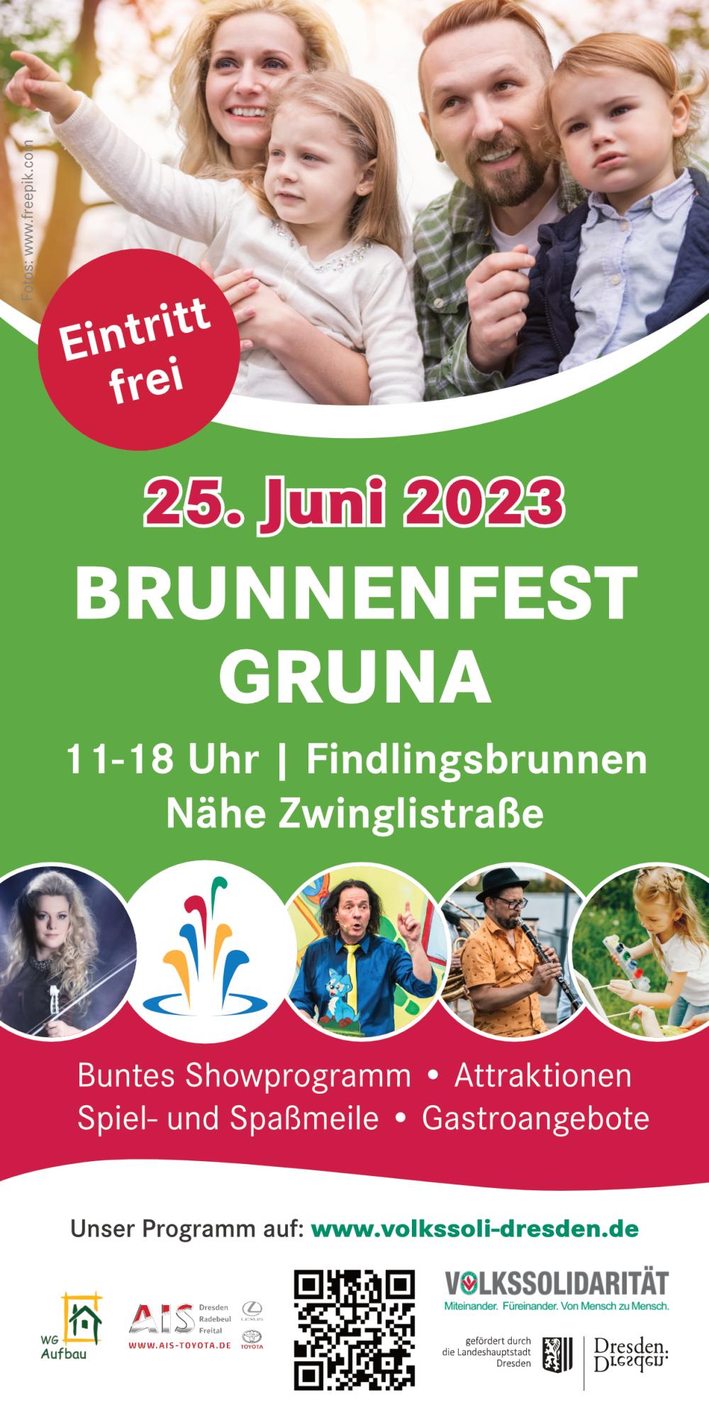 Programm Brunnenfest Gruna 2023