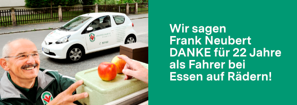 Wir sagen DANKE für 22 Jahre als Fahrer bei Essen auf Rädern